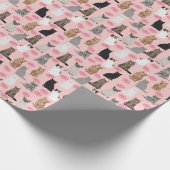 Katten en donuts schattig kattendoekje cadeaupapier (Hoek)