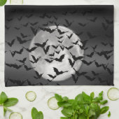 Katten en een Full Moon Halloween Theedoek (Gevouwen)