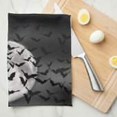 Katten en een Full Moon Halloween Theedoek (Quarter Fold)