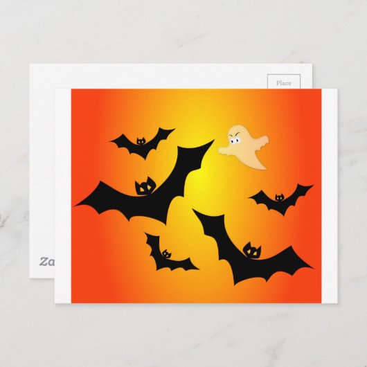 Katten en een Ghost Briefkaart (Voorkant / Achterkant)