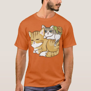 Katten en een schildpad brengen Kawaii Anime Kawai T-shirt