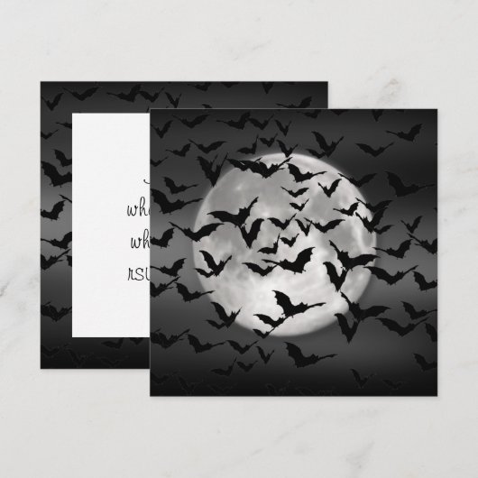 Katten en een volle maan kaart (Voorkant / Achterkant)