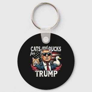 Katten en eenden voor Trump 2024 Funny Trump Vance Sleutelhanger
