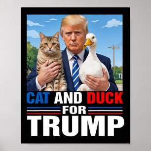 Katten en eenden voor Trump 2024 Katten Eenden voo Poster