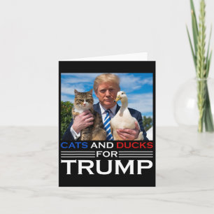 Katten en eenden voor Trump 2024 Kittens en eenden Kaart
