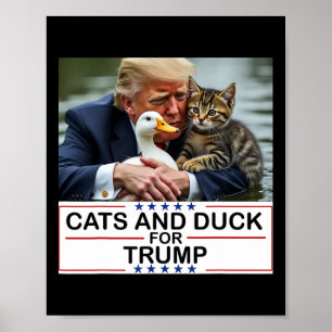 Katten En Eenden Voor Trump 2024 Kittens En Eenden Poster