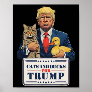 Katten En Eenden Voor Trump 2024 Kittens En Eenden Poster