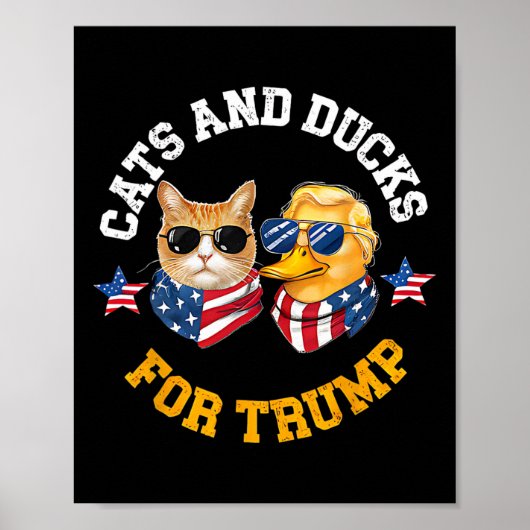 Katten en eenden voor Trump 2024 Poster (Voorkant)
