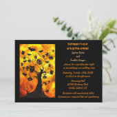 Katten en eigenaar van de boom Elegant Halloween W Kaart (Staand voorkant)