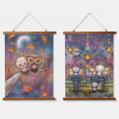 Katten en eigenaars schildwerk van Molly Harrison Hangend Wandkleed (Dubbel)