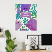 Katten en filialen Proud cat dad Poster (Thuiskantoor)