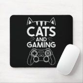 Katten en gamen Grappig kattenliefhebber gaming ca Muismat (Met muis)