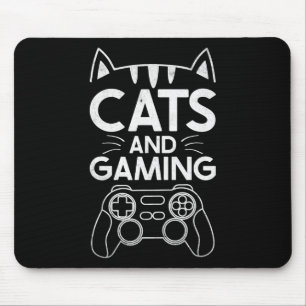 Katten en gamen Grappig kattenliefhebber gaming ca Muismat
