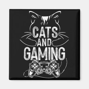 Katten en gamen leuk voor gamer, kattenliefhebber, magneet