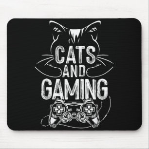 Katten en gamen leuk voor gamer, kattenliefhebber, muismat