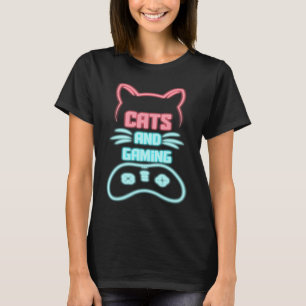 Katten En Gamen Liefhebbt Het Spelen Van Videogame T-shirt