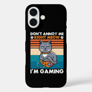 Katten en gamen voor de kattenliefhebber gamer vid iPhone 16 hoesje