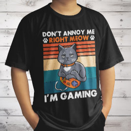 Katten en gamen voor de kattenliefhebber gamer vid t-shirt