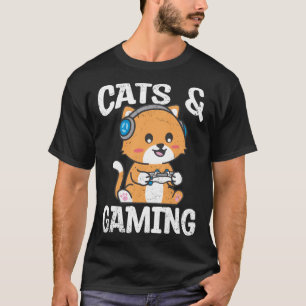 Katten En Gaming Leuke Kat Eigenaar Huisdieren Gra T-shirt