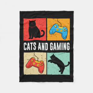 Katten en gaming voor het kattenspel fleece deken