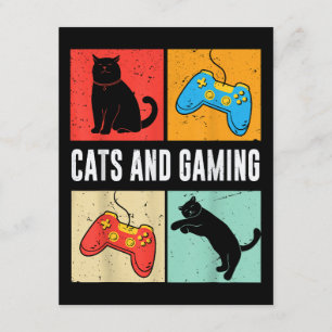 Katten en gaming voor het kattenspel informatiekaartje
