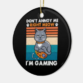 Katten en gaming voor het kattenspel keramisch ornament (Links)