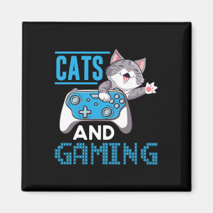 Katten en gaming voor het kattenspel magneet