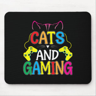 Katten en gaming voor het kattenspel muismat