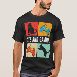Katten en gaming voor het kattenspel t-shirt