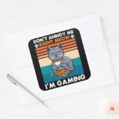 Katten en gaming voor het kattenspel vierkante sticker (Envelop)
