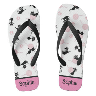 Katten en garen teenslippers