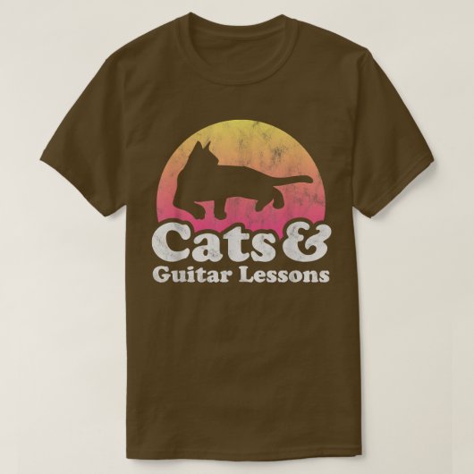 Katten en gitaarluiers t-shirt (Design voorkant)