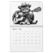 Katten en gitaren zwart en wit 2026 kalender (Feb 2026)