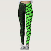 Katten en Gothic Lineair - Groene Leggings (Voorkant)
