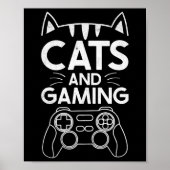 Katten en grappige kattever voor games poster (Voorkant)