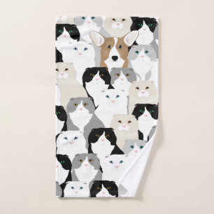 Katten en handdoeken