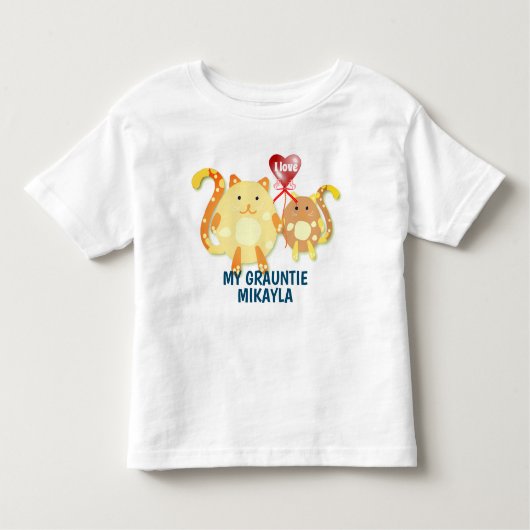 Katten en hart: "Ik hou van mijn Grauntie!" Kinder Shirts (Voorkant)