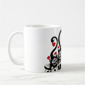 Katten en harten cartoon koffiemok (Links)