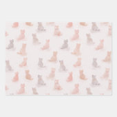 Katten en Hartjes Inpakpapier Set Vel (Voorkant)