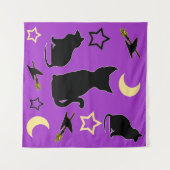 Katten en heks Petten Wandkleed (Voorkant (horizontaal))