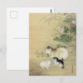 Katten en herfst Planten, onbekende artiest Briefkaart (Voorkant / Achterkant)