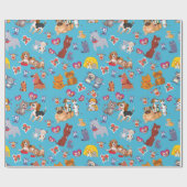 Katten en honden cadeaupapier (Vlak)