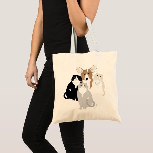 Katten en honden Canvas tas (Voorkant (product))