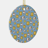 Katten en honden Emoji Pattern Keramisch Ornament (Rechts)