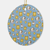 Katten en honden Emoji Pattern Keramisch Ornament (Links)