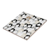 Katten en honden keramische tapijten tegeltje (Zijkant)