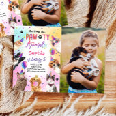 Katten en honden Kitten Puppy Party Verjaardag Kaart