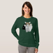 Katten en honden Lange hoes van vrouwen T-shirt (Voorkant volledig)