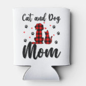 Katten en honden Moederdag papaverdieren Blikjeskoeler (Achterkant)