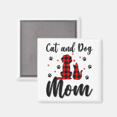 Katten en honden Moederdag papaverdieren Magneet (Voorkant / Achterkant)